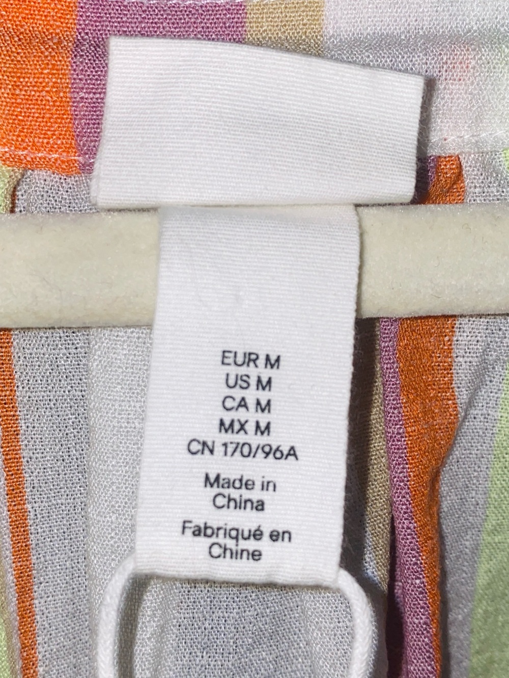 LEM LEM Cream/Orange Multicolor Striped Midi Dress, Size Medium - Picture 6 of 8